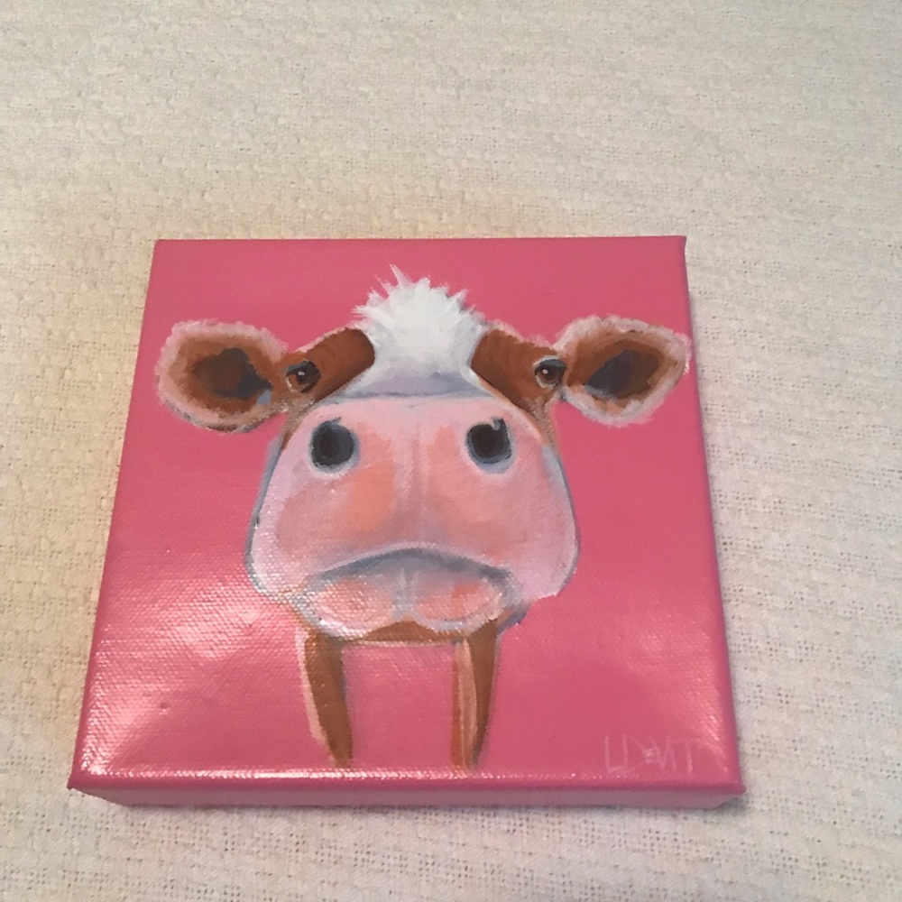 Adorable cow painting